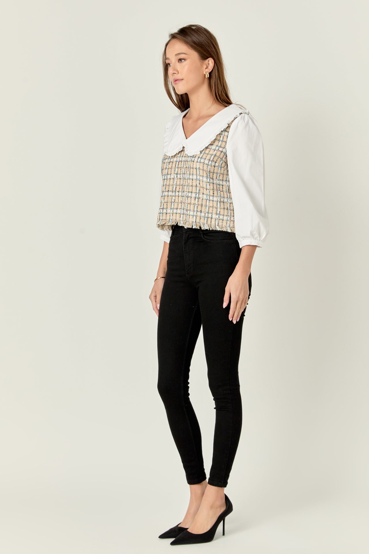 ENGLISH FACTORY - Combination Blouse - TOPS available at Objectrare