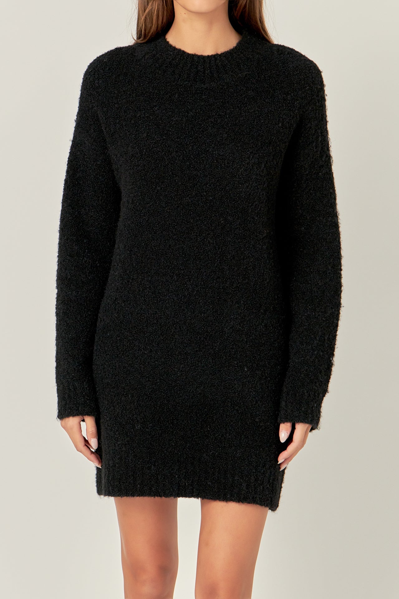 ENGLISH FACTORY - Cozy Round Sweater Dress - DRESSES available at Objectrare