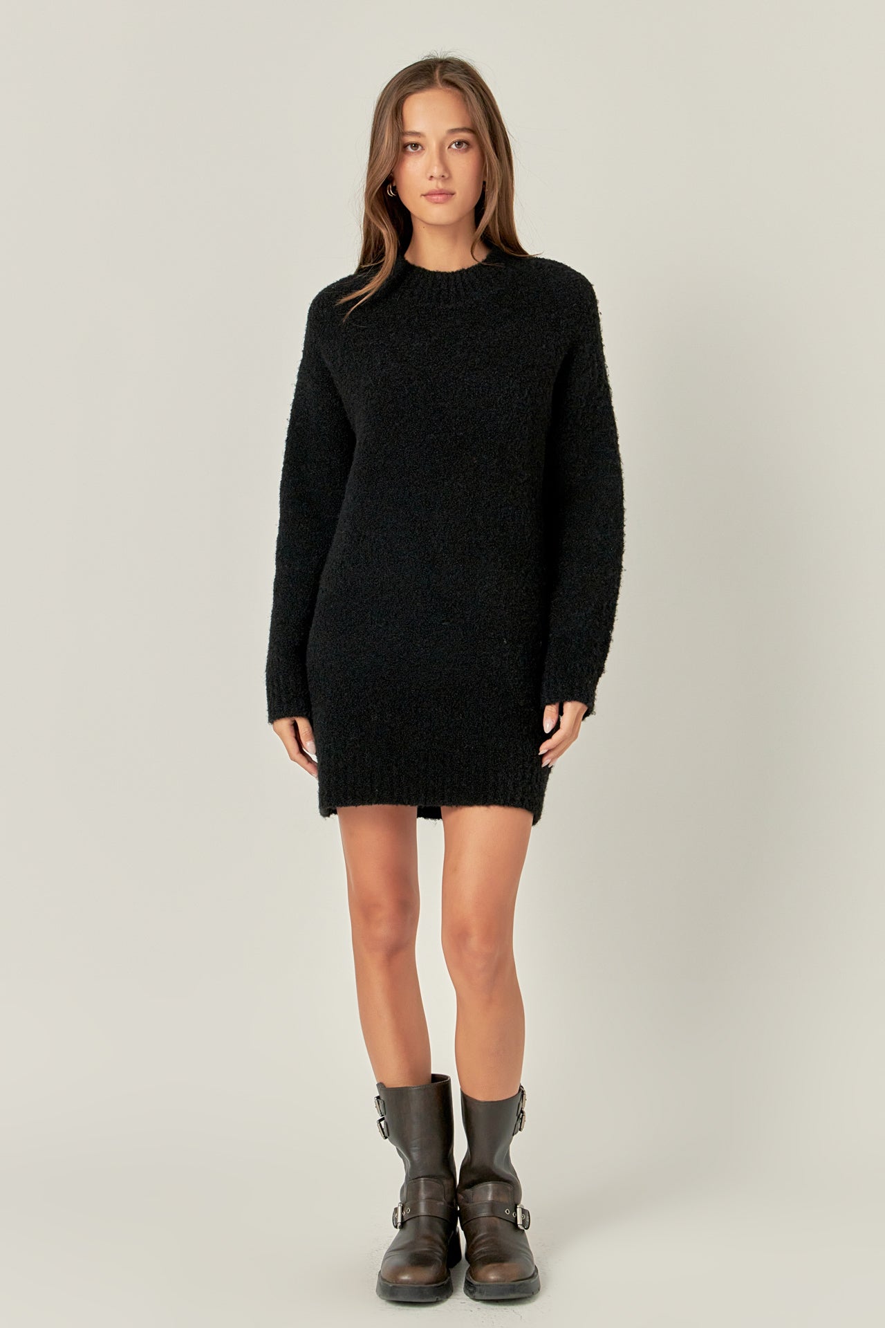 ENGLISH FACTORY - Cozy Round Sweater Dress - DRESSES available at Objectrare