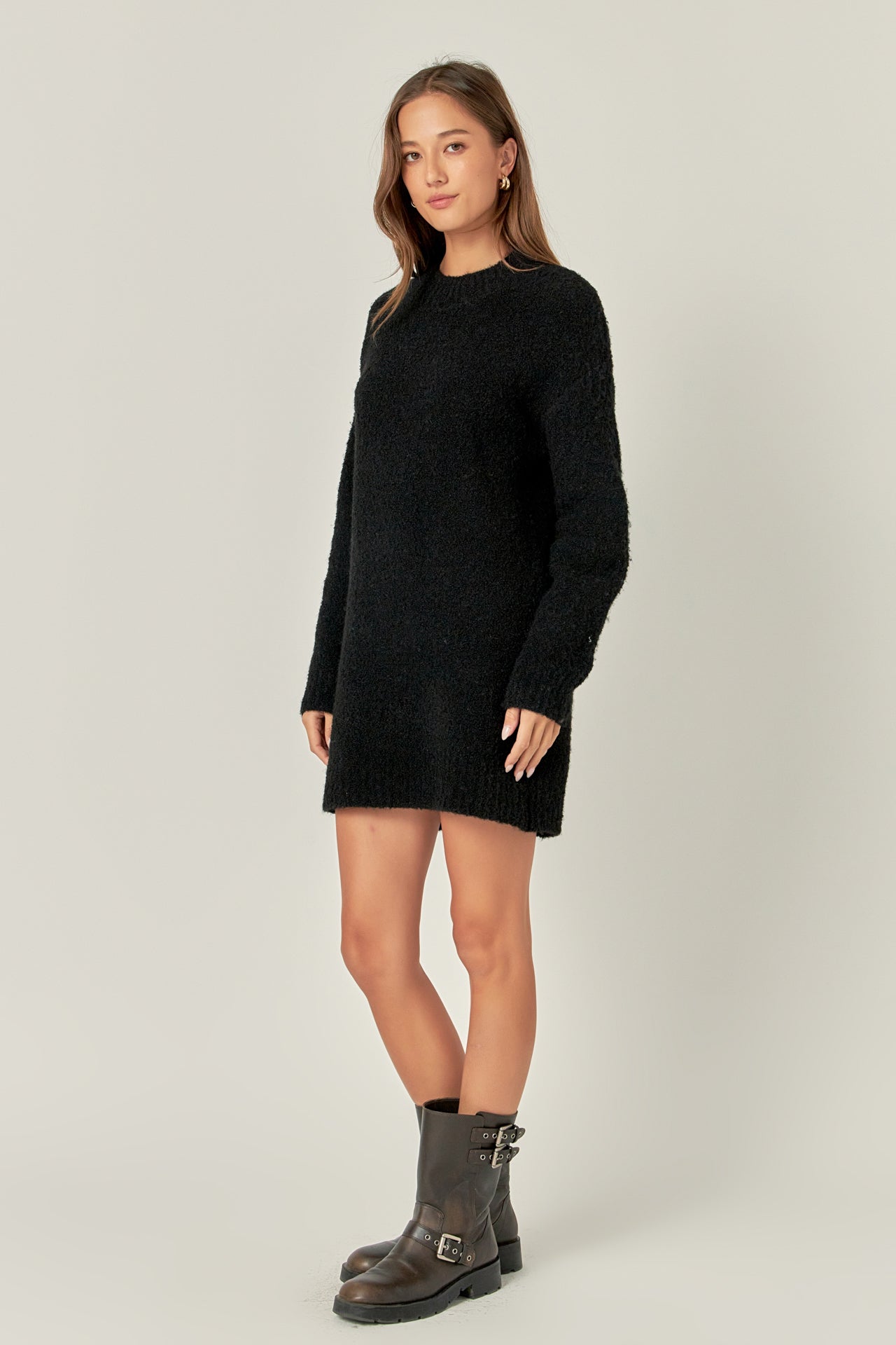 ENGLISH FACTORY - Cozy Round Sweater Dress - DRESSES available at Objectrare