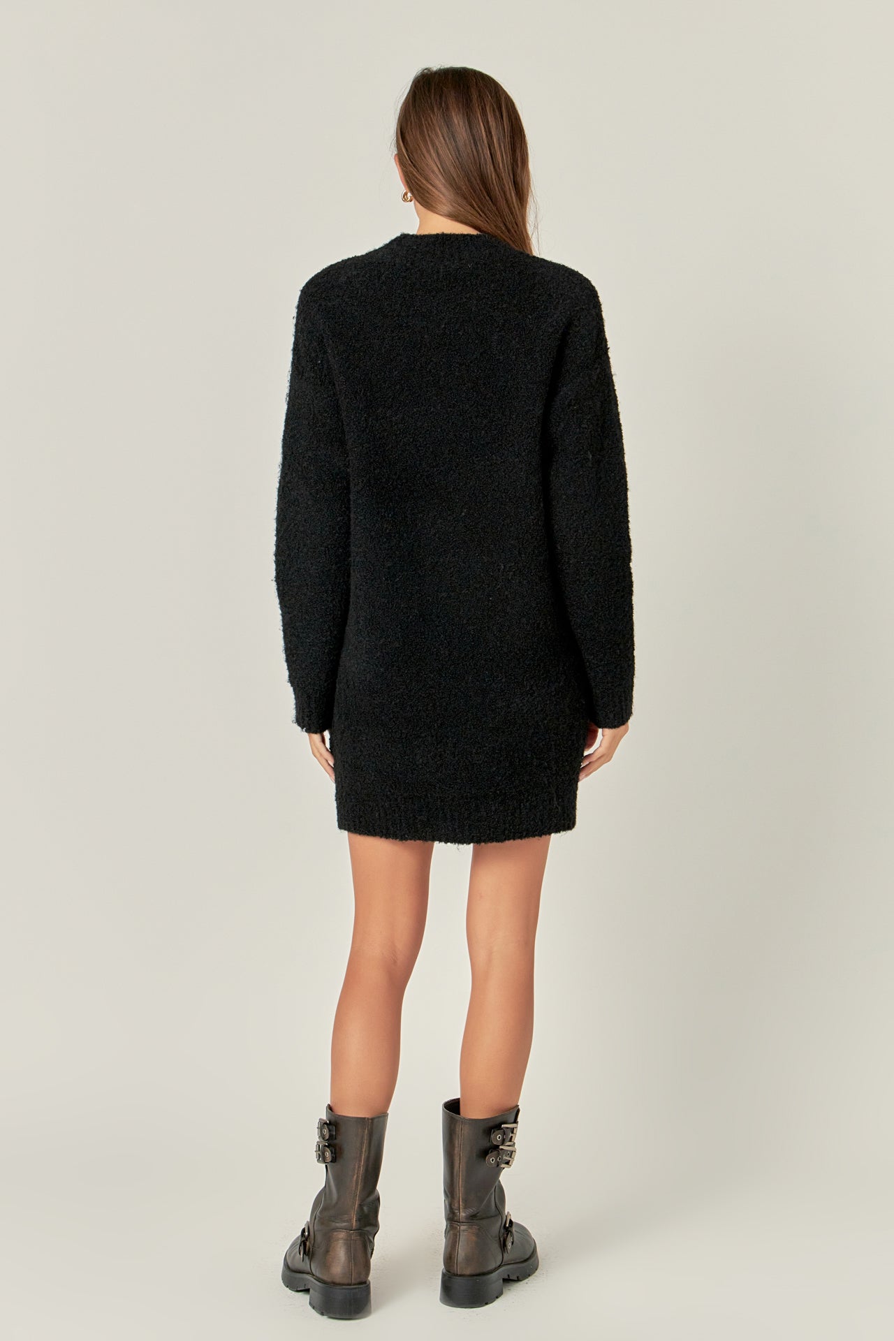ENGLISH FACTORY - Cozy Round Sweater Dress - DRESSES available at Objectrare