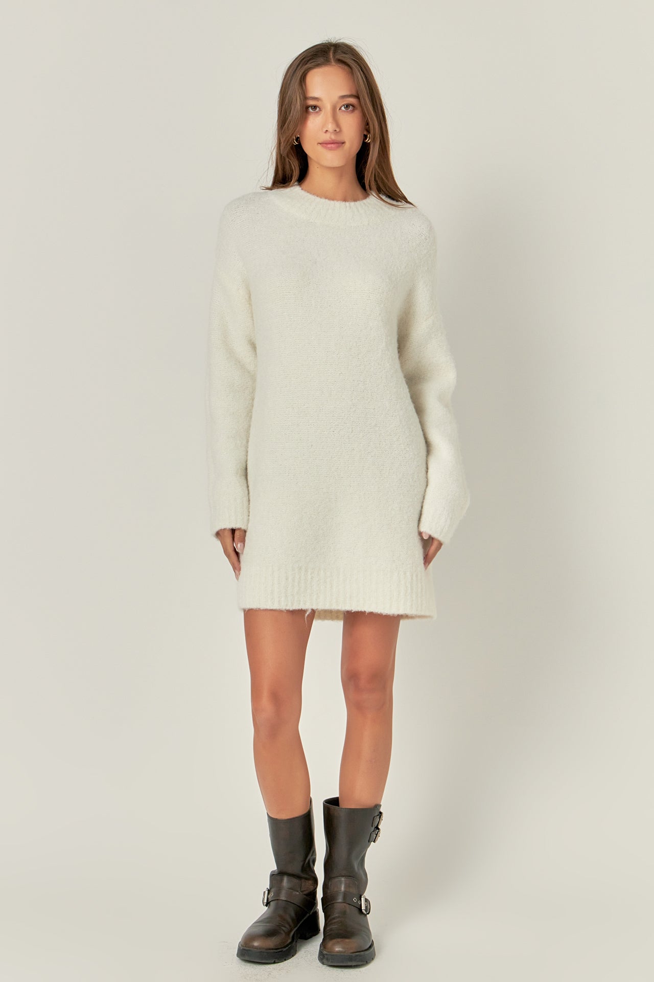 ENGLISH FACTORY - Cozy Round Sweater Dress - DRESSES available at Objectrare