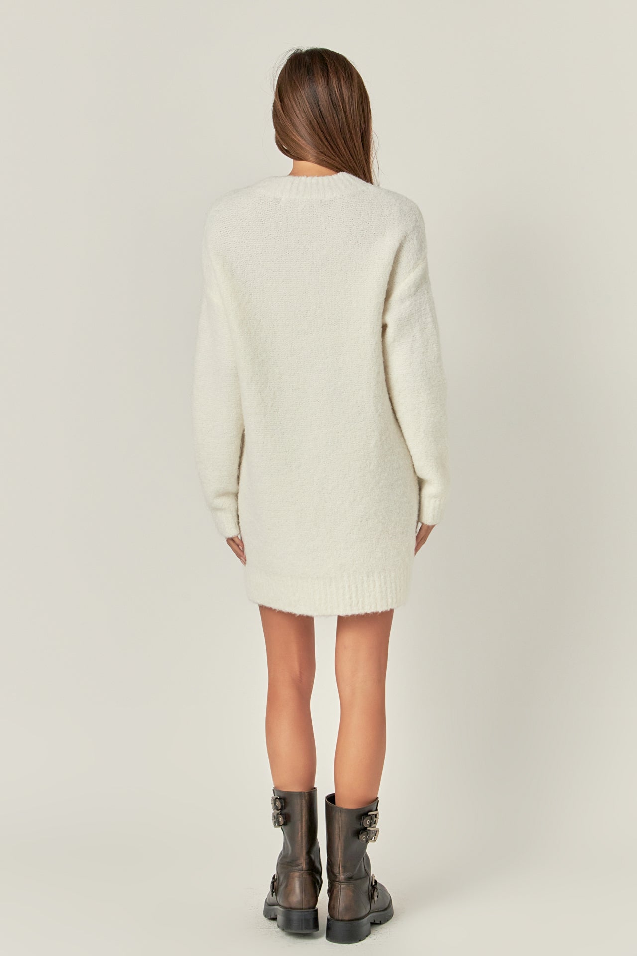 ENGLISH FACTORY - Cozy Round Sweater Dress - DRESSES available at Objectrare