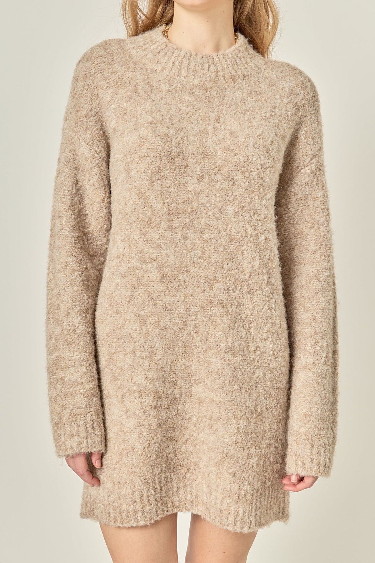 ENGLISH FACTORY - Cozy Round Sweater Dress - DRESSES available at Objectrare