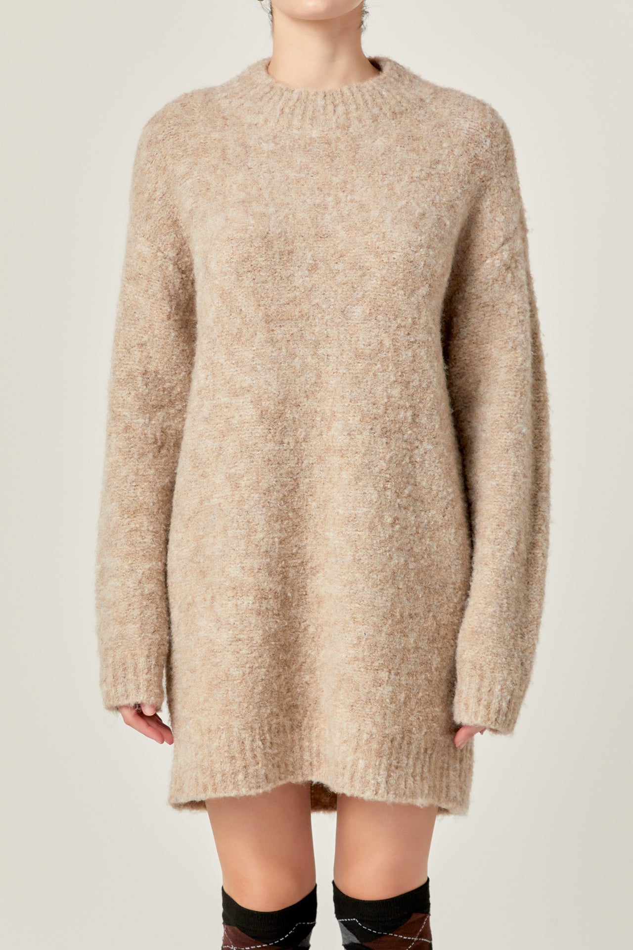 ENGLISH FACTORY - Cozy Round Sweater Dress - DRESSES available at Objectrare