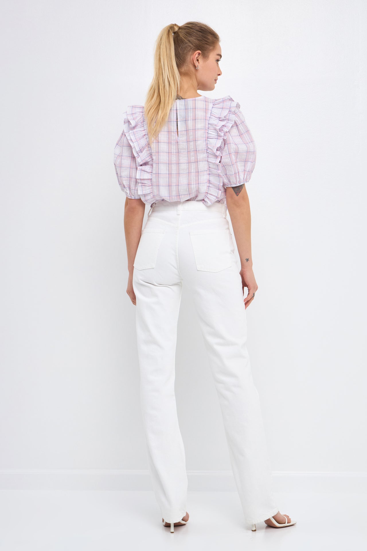 ENGLISH FACTORY - Plaid Top with Ruffles - TOPS available at Objectrare