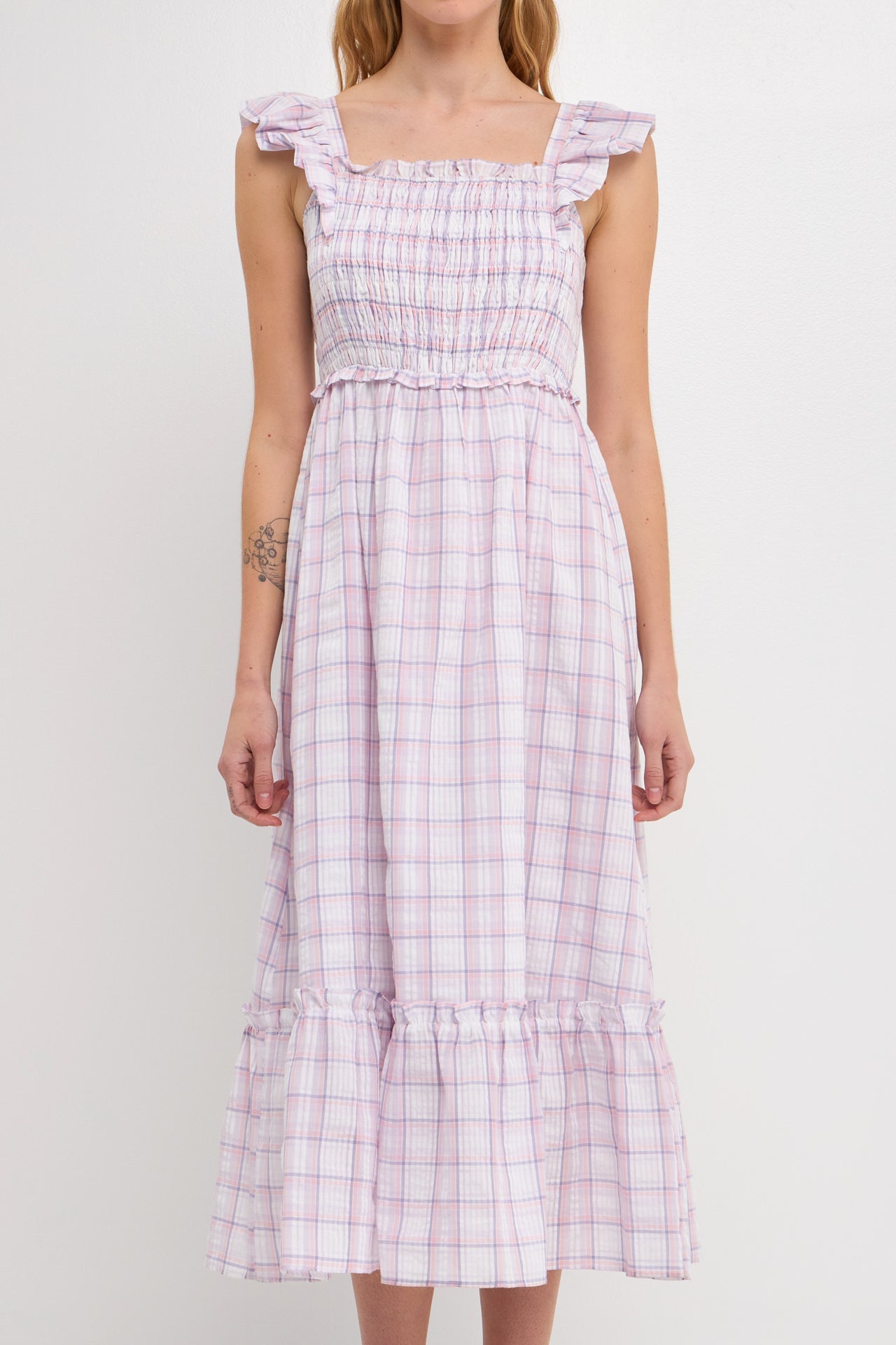 ENGLISH FACTORY - Woven Plaid Dress - DRESSES available at Objectrare