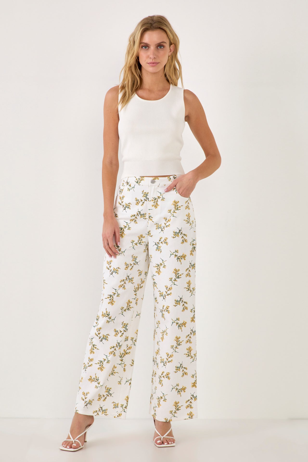 ENGLISH FACTORY - Floral Straight Leg Pants - PANTS available at Objectrare