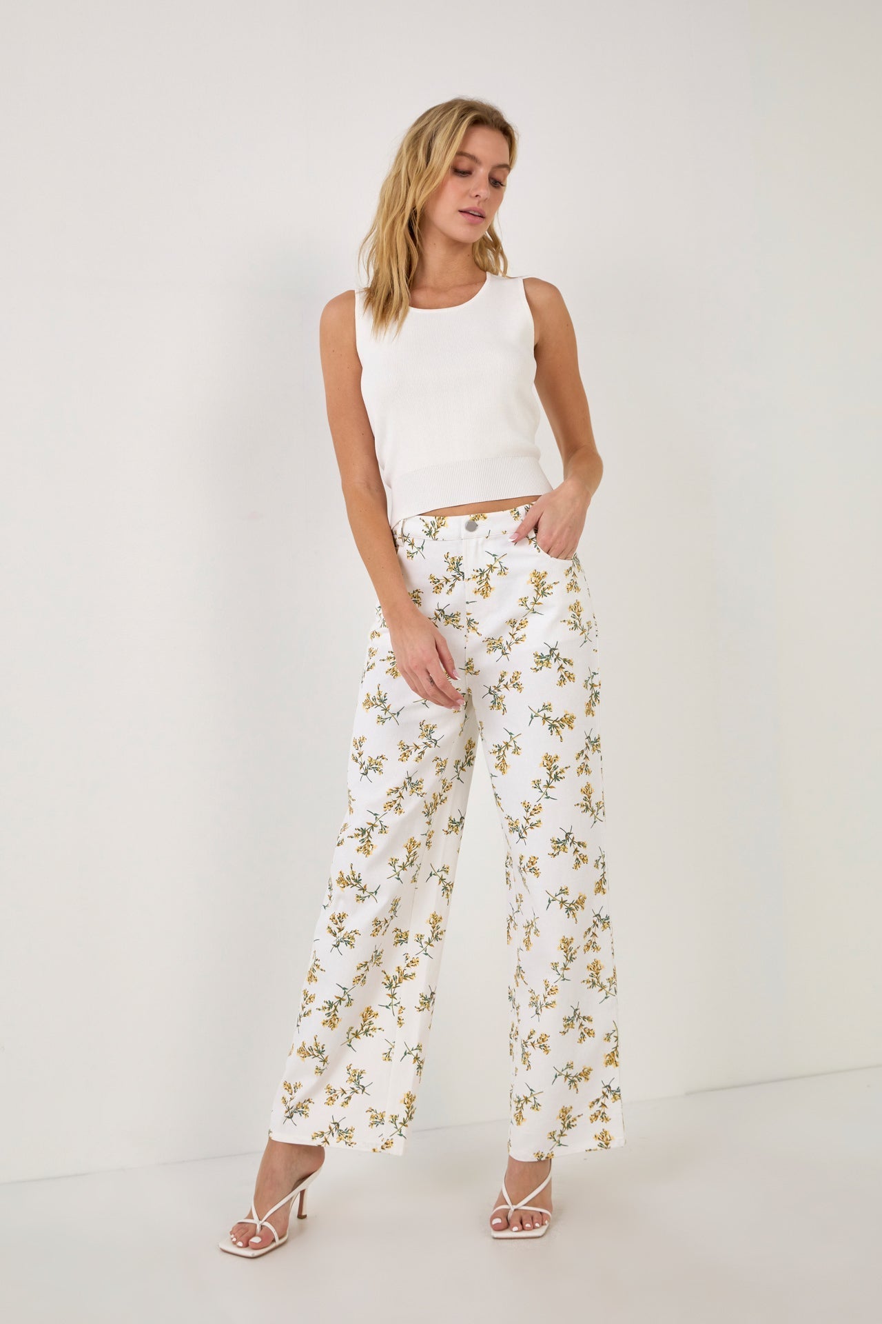 ENGLISH FACTORY - Floral Straight Leg Pants - PANTS available at Objectrare