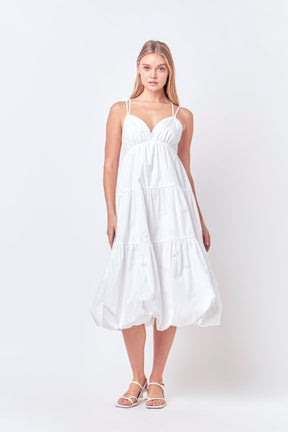 ENGLISH FACTORY - Balloon Dress with Strappy Back Detail - DRESSES available at Objectrare