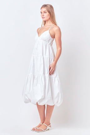 ENGLISH FACTORY - Balloon Dress with Strappy Back Detail - DRESSES available at Objectrare