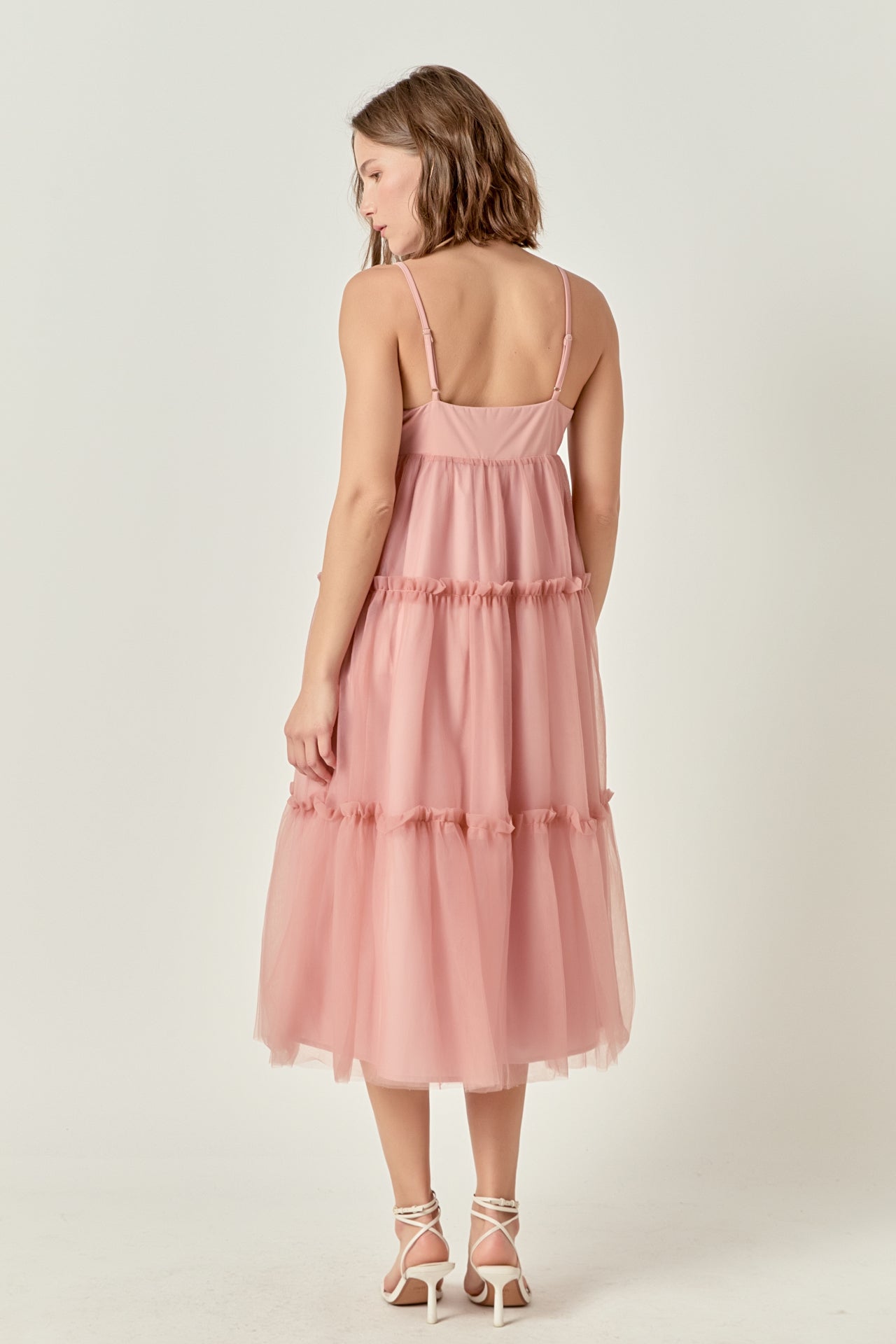 ENGLISH FACTORY - Tulle Contrast Midi Dress - DRESSES available at Objectrare