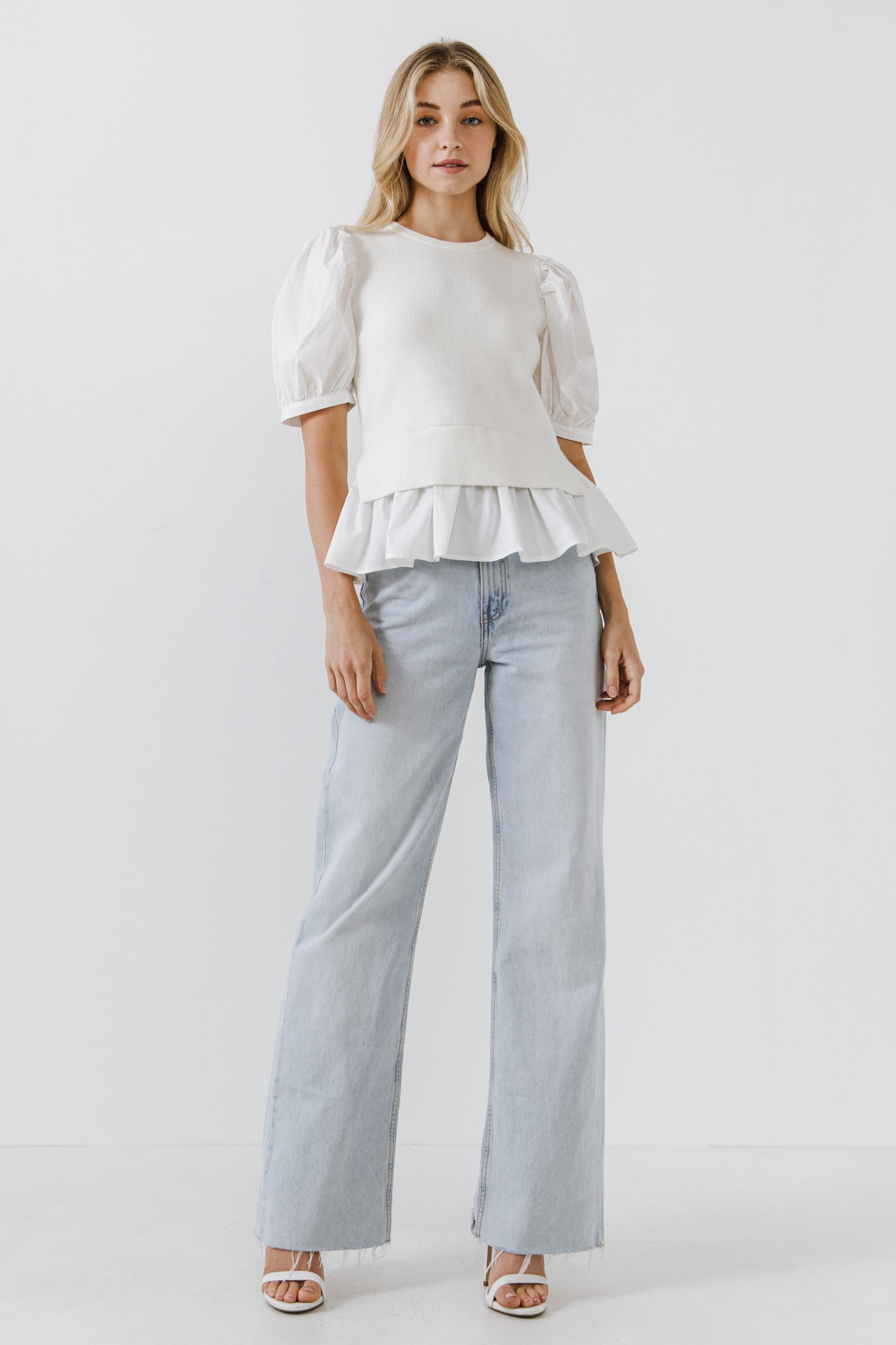 ENGLISH FACTORY - Mix Media Top - SWEATERS & KNITS available at Objectrare