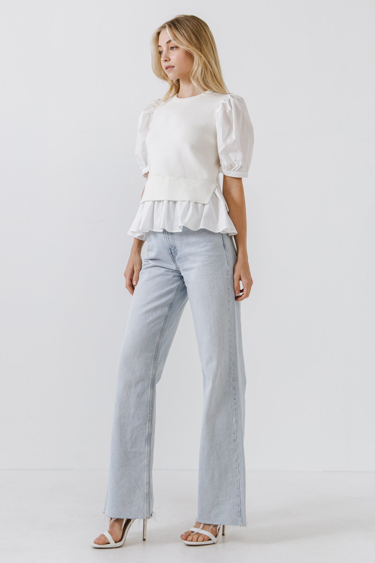 ENGLISH FACTORY - Mix Media Top - SWEATERS & KNITS available at Objectrare