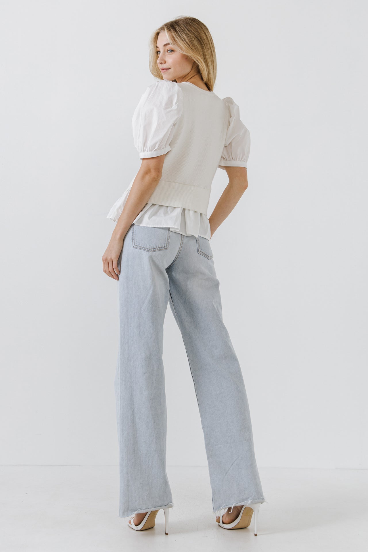 ENGLISH FACTORY - Mix Media Top - SWEATERS & KNITS available at Objectrare