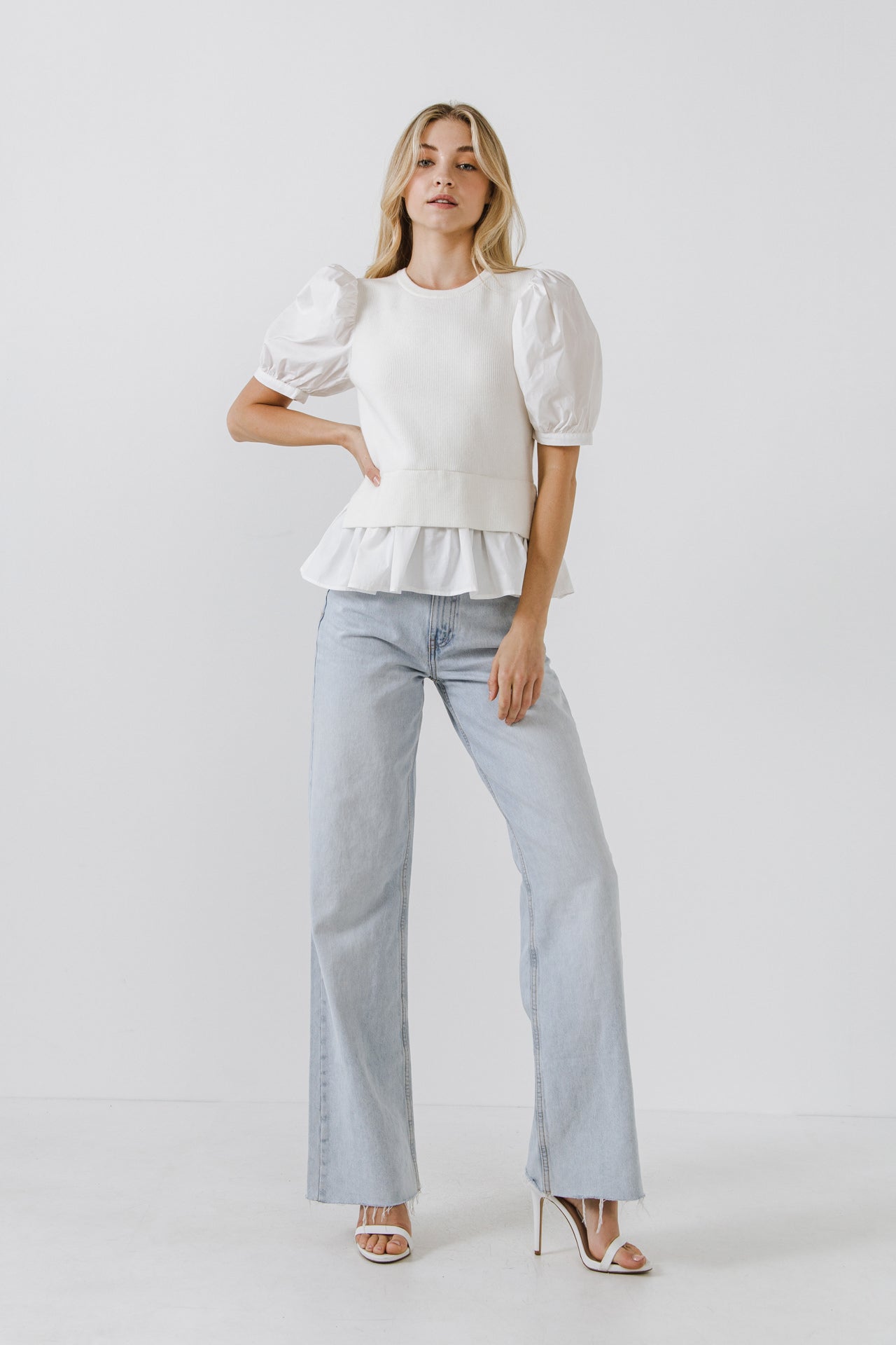 ENGLISH FACTORY - Mix Media Top - SWEATERS & KNITS available at Objectrare