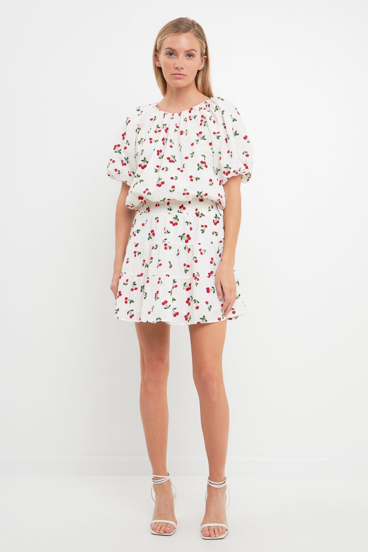 ENGLISH FACTORY - Cherry Print Voluminous Top - TOPS available at Objectrare