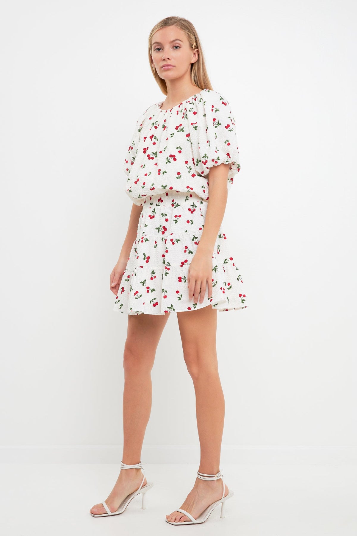 ENGLISH FACTORY - Cherry Print Voluminous Top - TOPS available at Objectrare