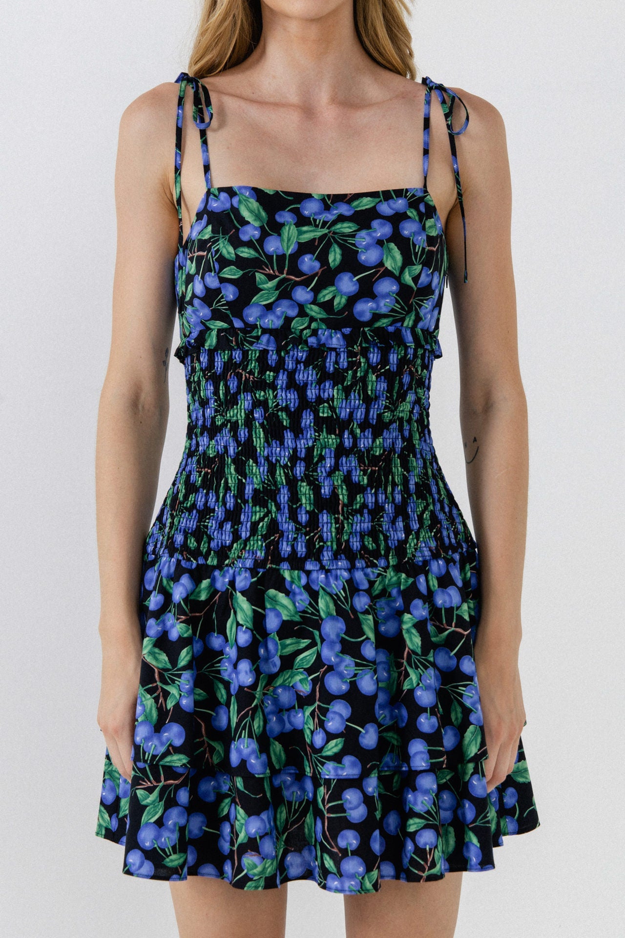 ENGLISH FACTORY - Blueberry Print Mini Dress - DRESSES available at Objectrare