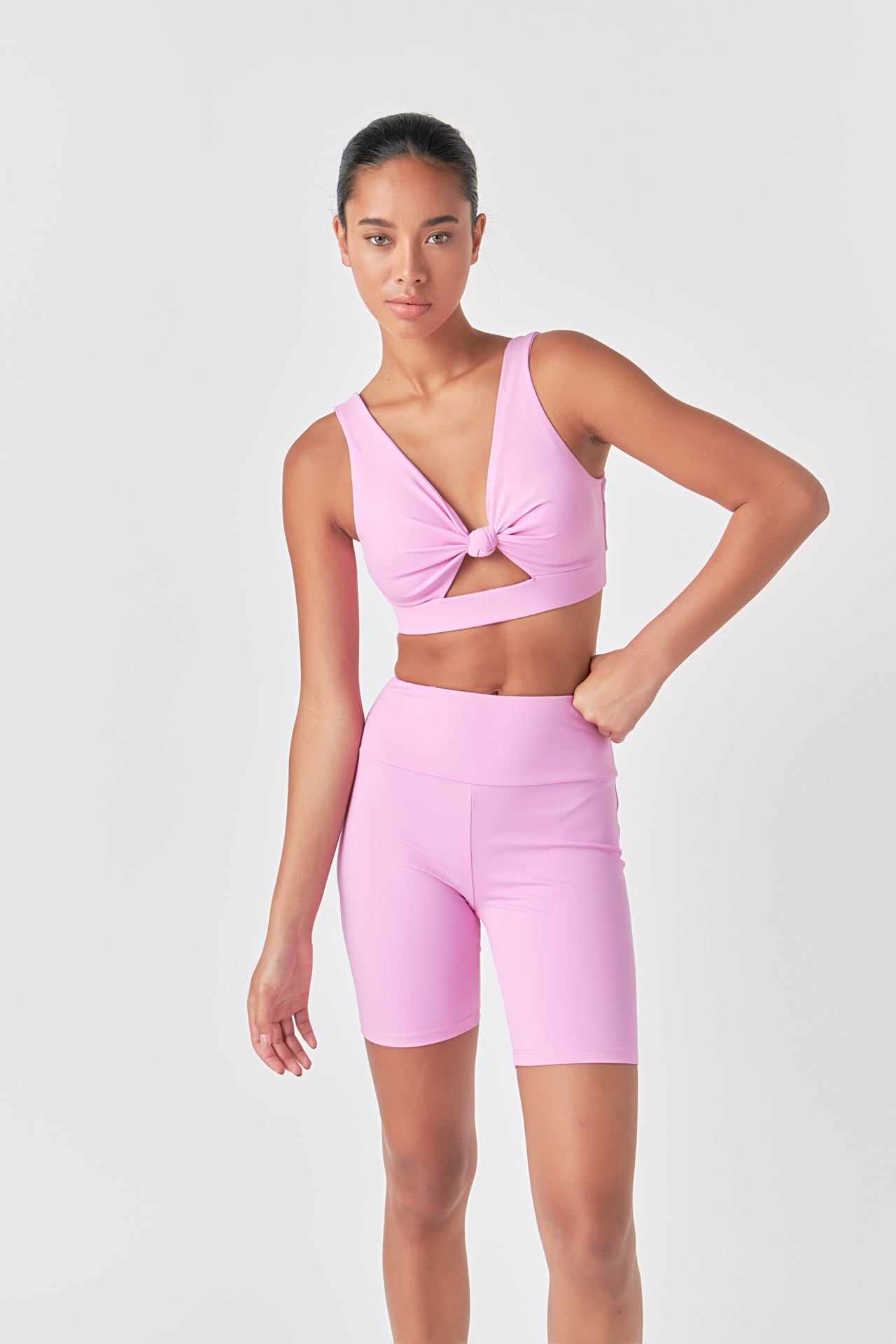 GREY LAB - Knotted Cut Out Tank Top - SPORTS BRA available at Objectrare