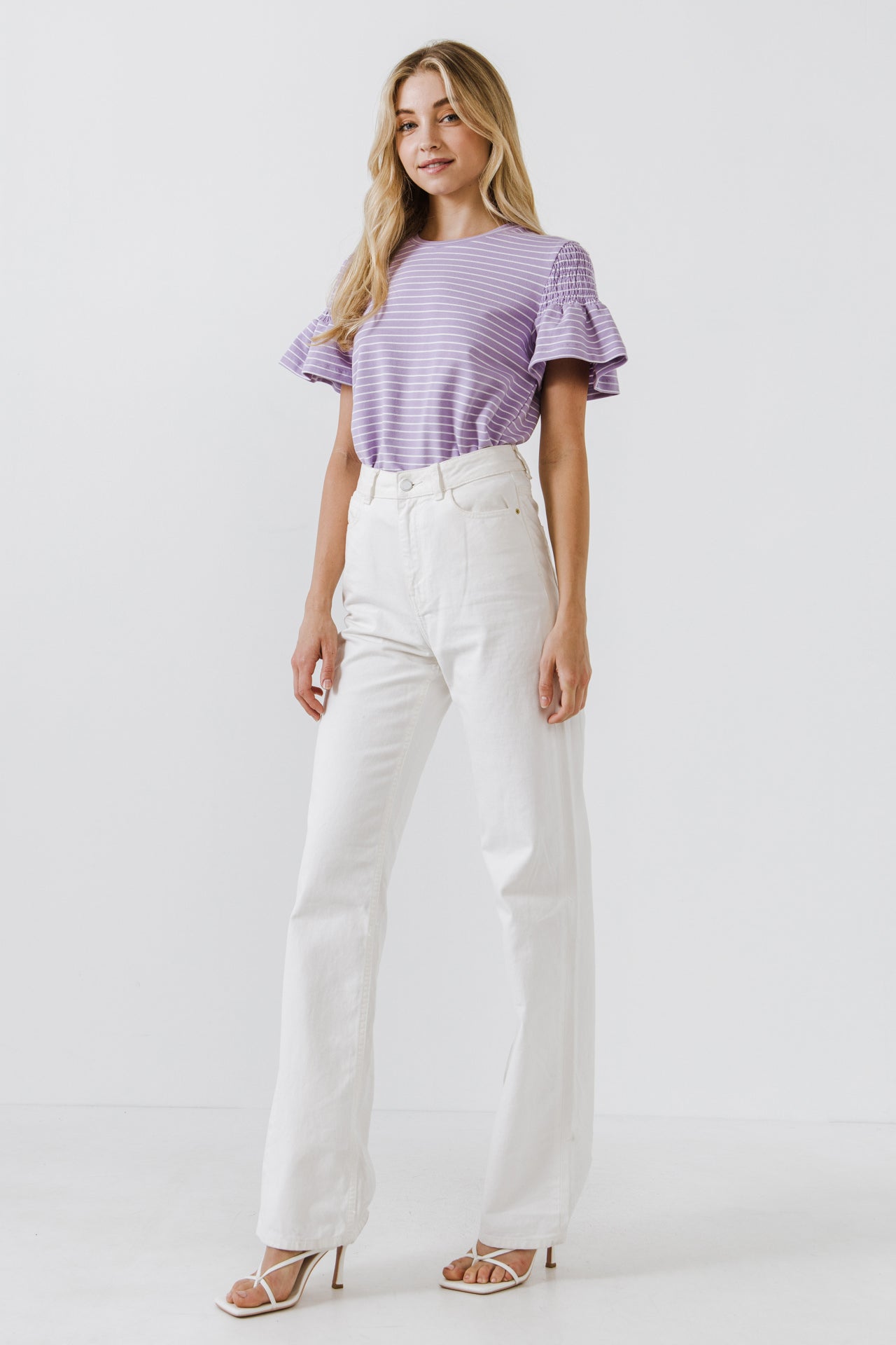 ENGLISH FACTORY - Smocked Stripe Top - TOPS available at Objectrare