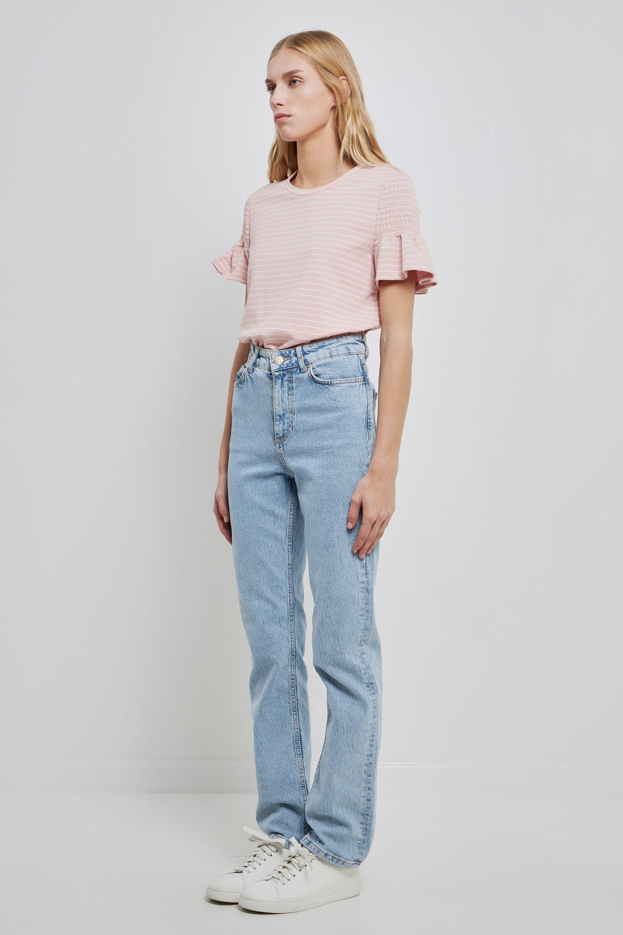 ENGLISH FACTORY - Smocked Stripe Top - TOPS available at Objectrare