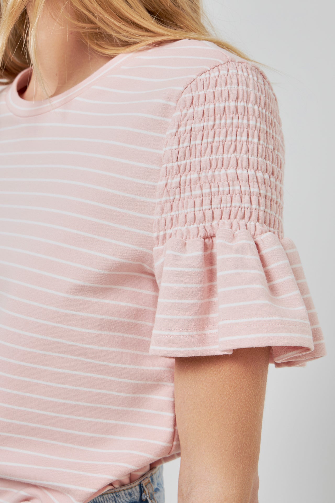 ENGLISH FACTORY - Smocked Stripe Top - TOPS available at Objectrare