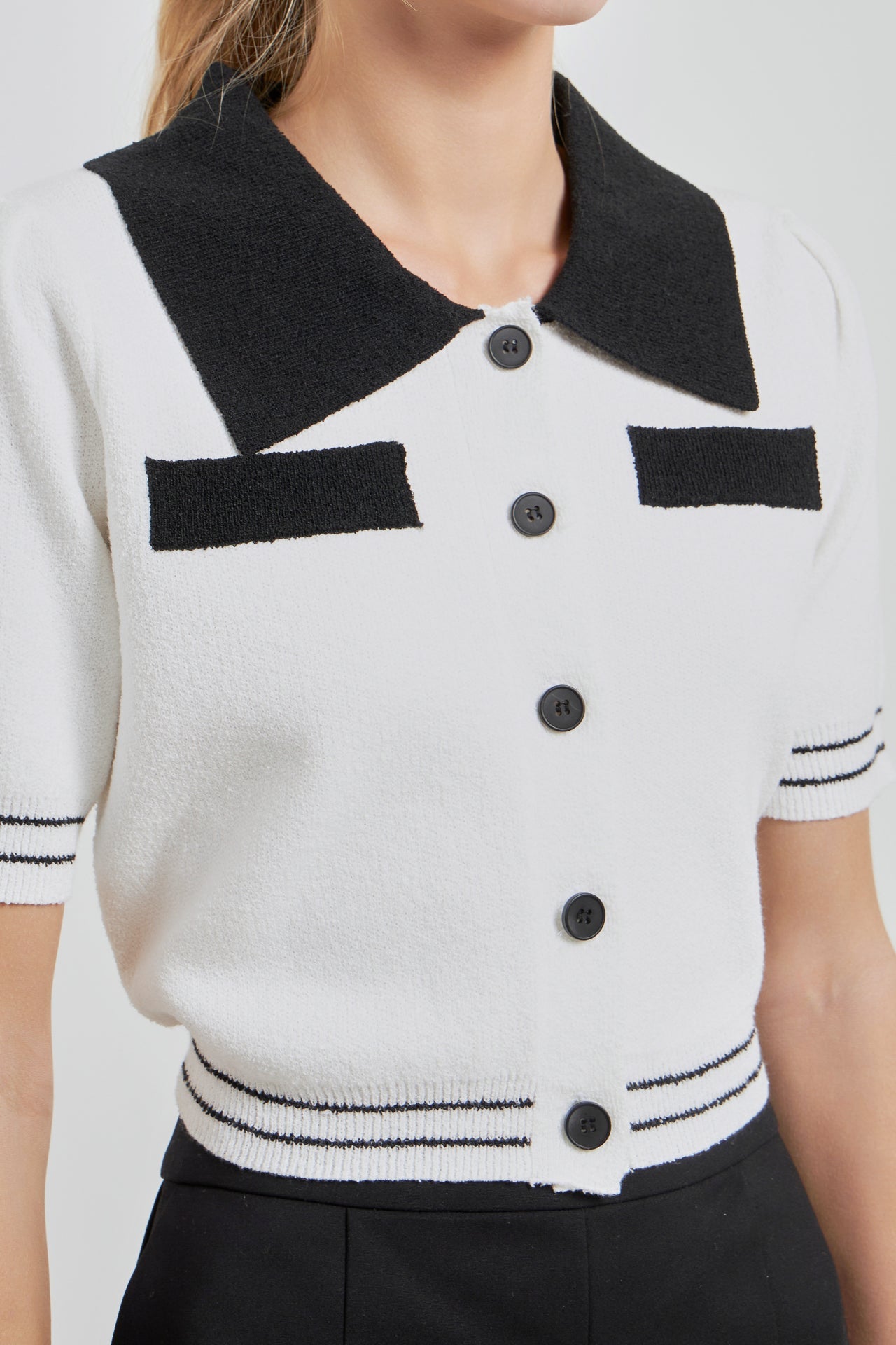 ENGLISH FACTORY - Contrast Cardigan - SWEATERS & KNITS available at Objectrare