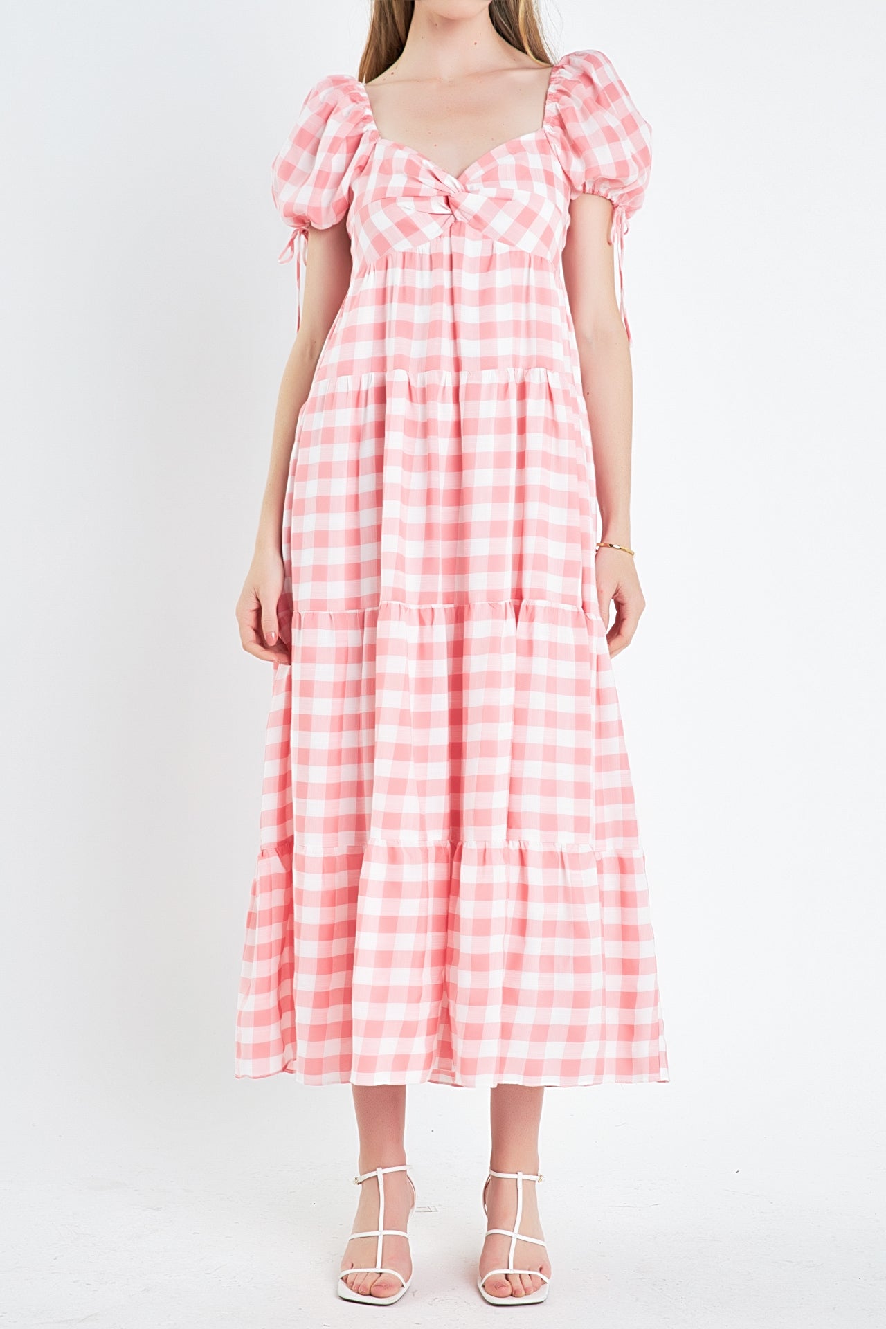 ENGLISH FACTORY - Knotted Gingham Dress - DRESSES available at Objectrare