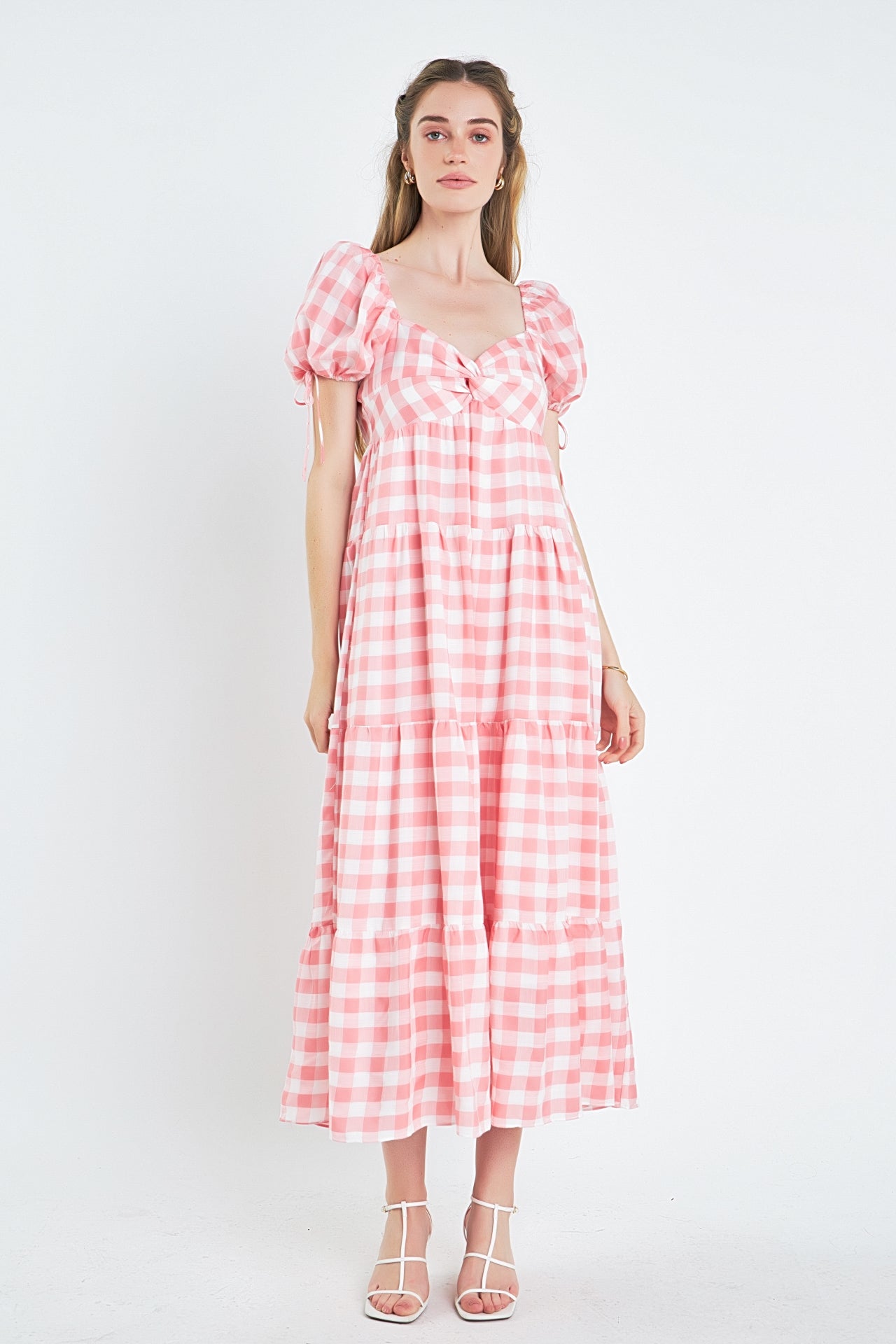 ENGLISH FACTORY - Knotted Gingham Dress - DRESSES available at Objectrare