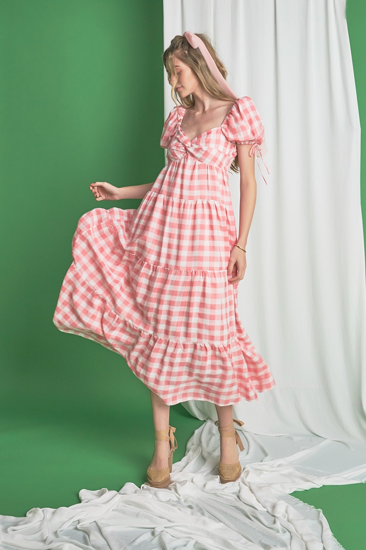 ENGLISH FACTORY - Knotted Gingham Dress - DRESSES available at Objectrare