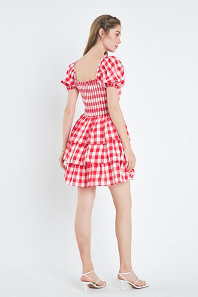 ENGLISH FACTORY - Gingham Mini Dress - DRESSES available at Objectrare