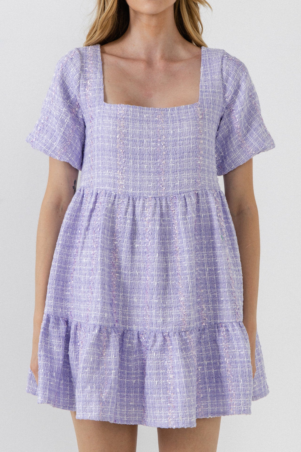 ENGLISH FACTORY - Tweed Mini Dress - DRESSES available at Objectrare