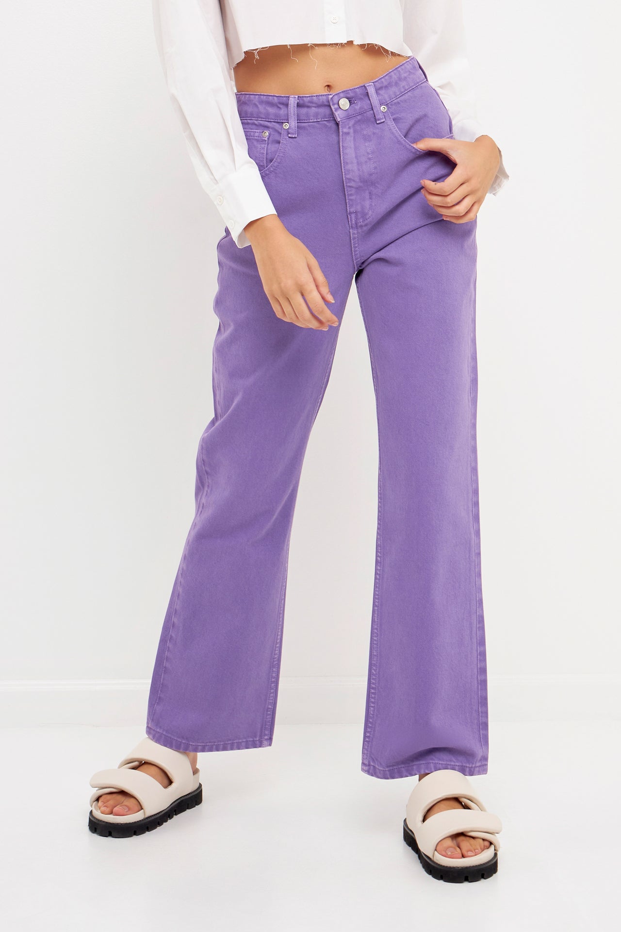 GREY LAB - Color High Rise Jean - JEANS available at Objectrare