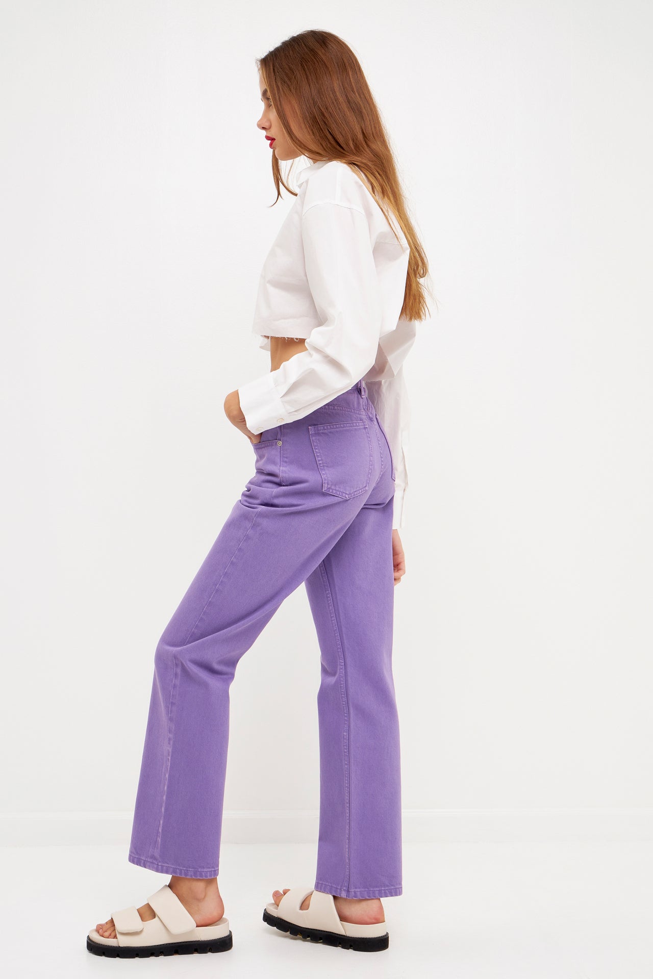 GREY LAB - Color High Rise Jean - JEANS available at Objectrare