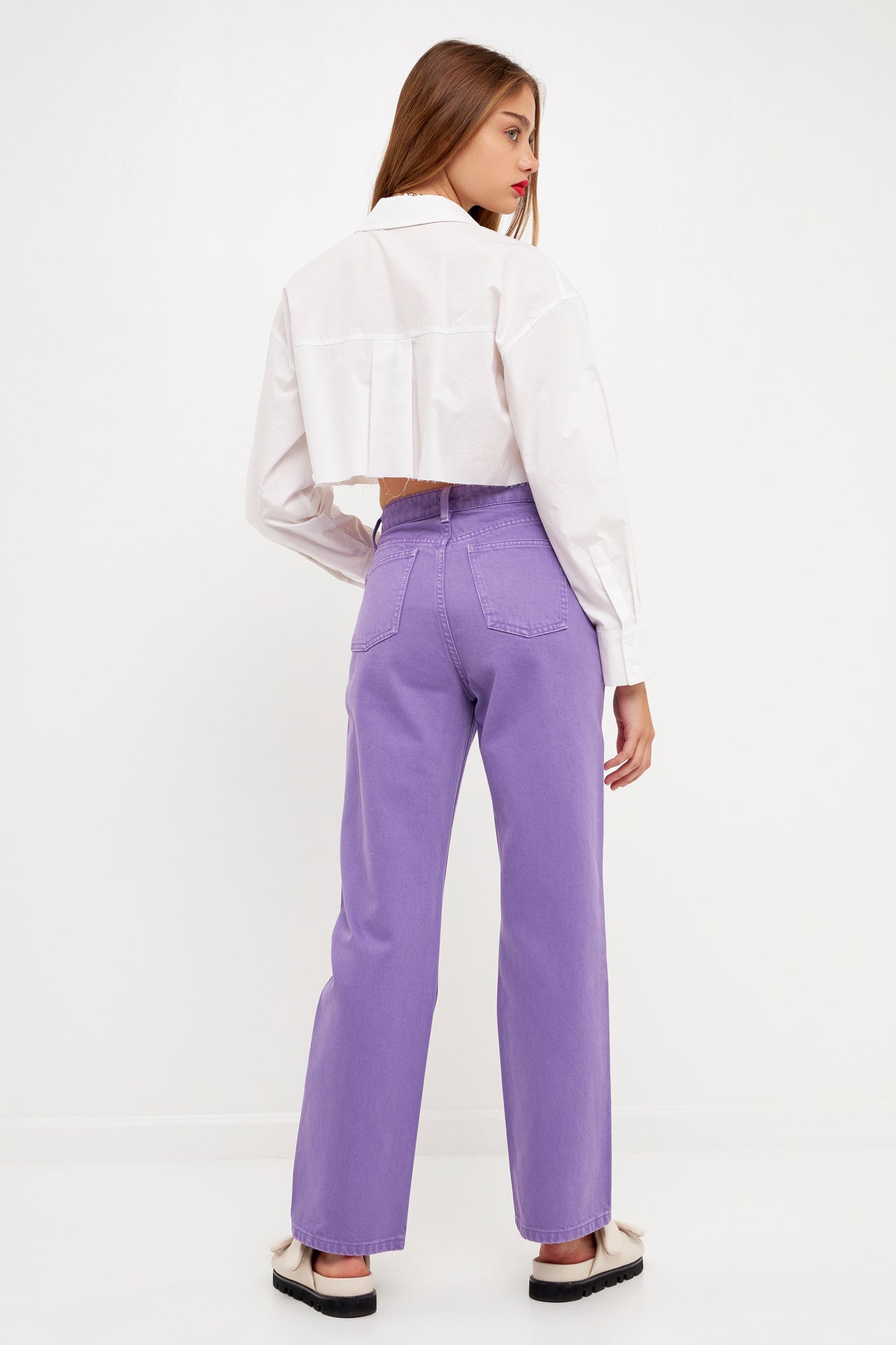 GREY LAB - Color High Rise Jean - JEANS available at Objectrare