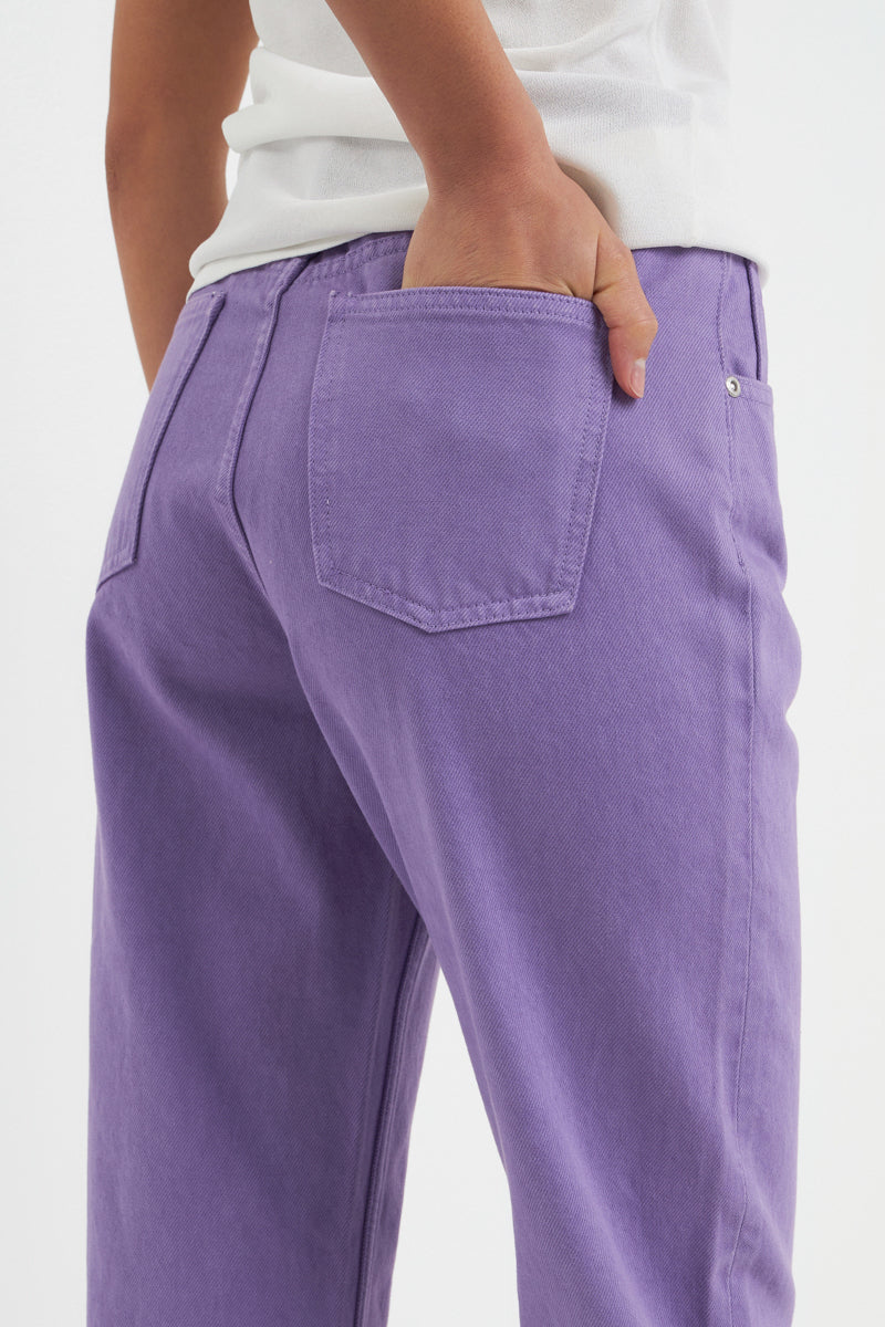 GREY LAB - Color Full Length Wide Leg Jean - JEANS available at Objectrare