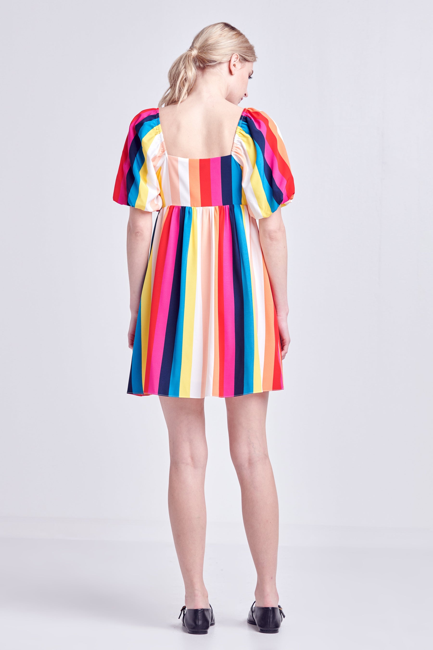 ENGLISH FACTORY - Multi Color Stripe Mini Dress - DRESSES available at Objectrare