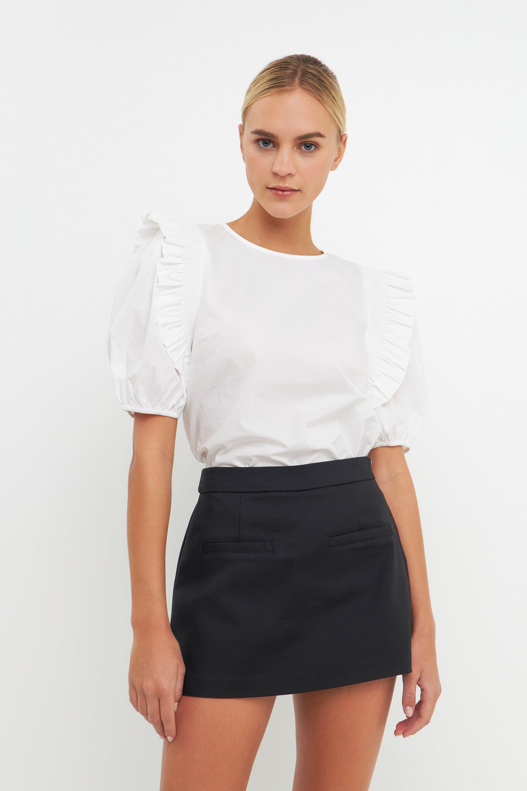 ENGLISH FACTORY - Ruffled Top with Smocking Detail - TOPS available at Objectrare