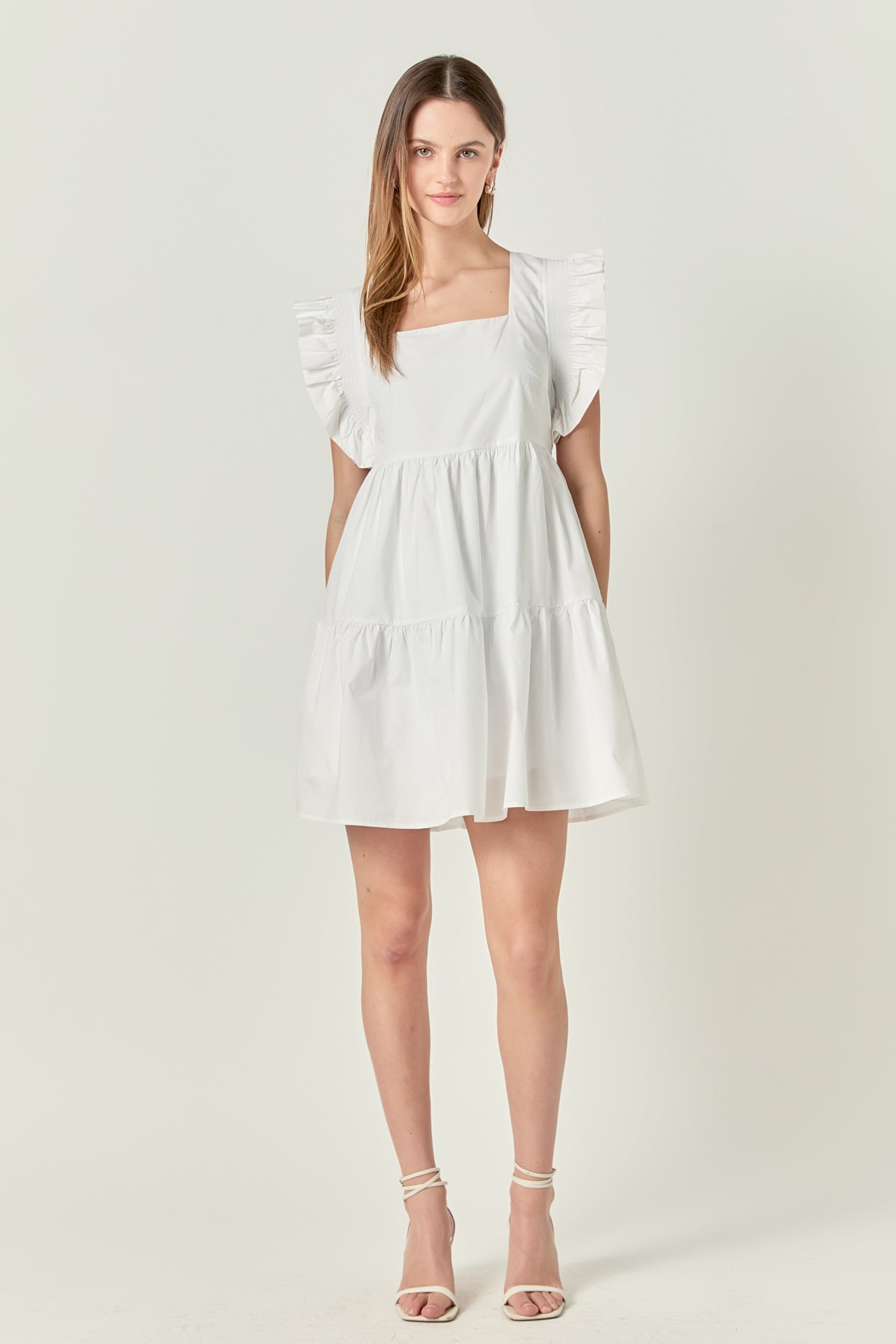 Ruffled Dress with Smocking Detail