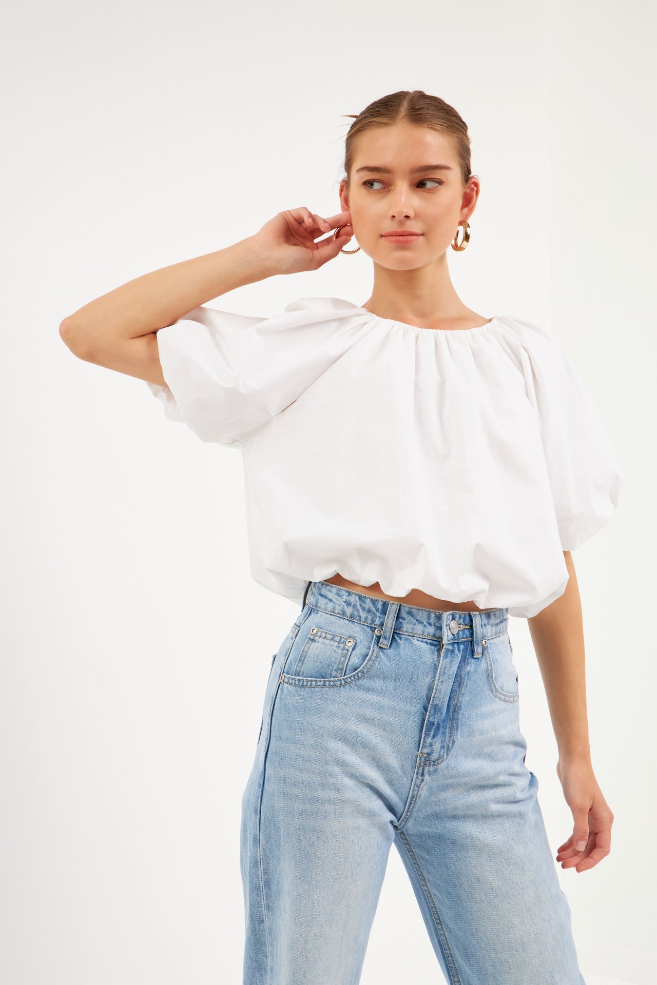 ENGLISH FACTORY - Knotted Cut Out Detail Top - TOPS available at Objectrare