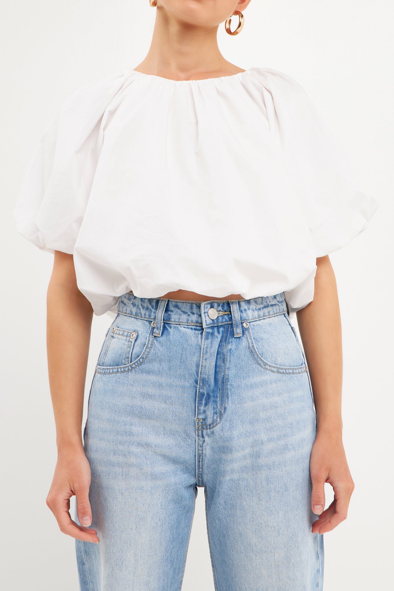 ENGLISH FACTORY - Knotted Cut Out Detail Top - TOPS available at Objectrare