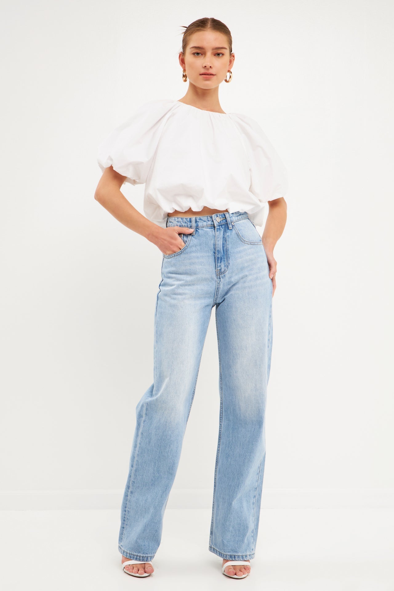 ENGLISH FACTORY - Knotted Cut Out Detail Top - TOPS available at Objectrare