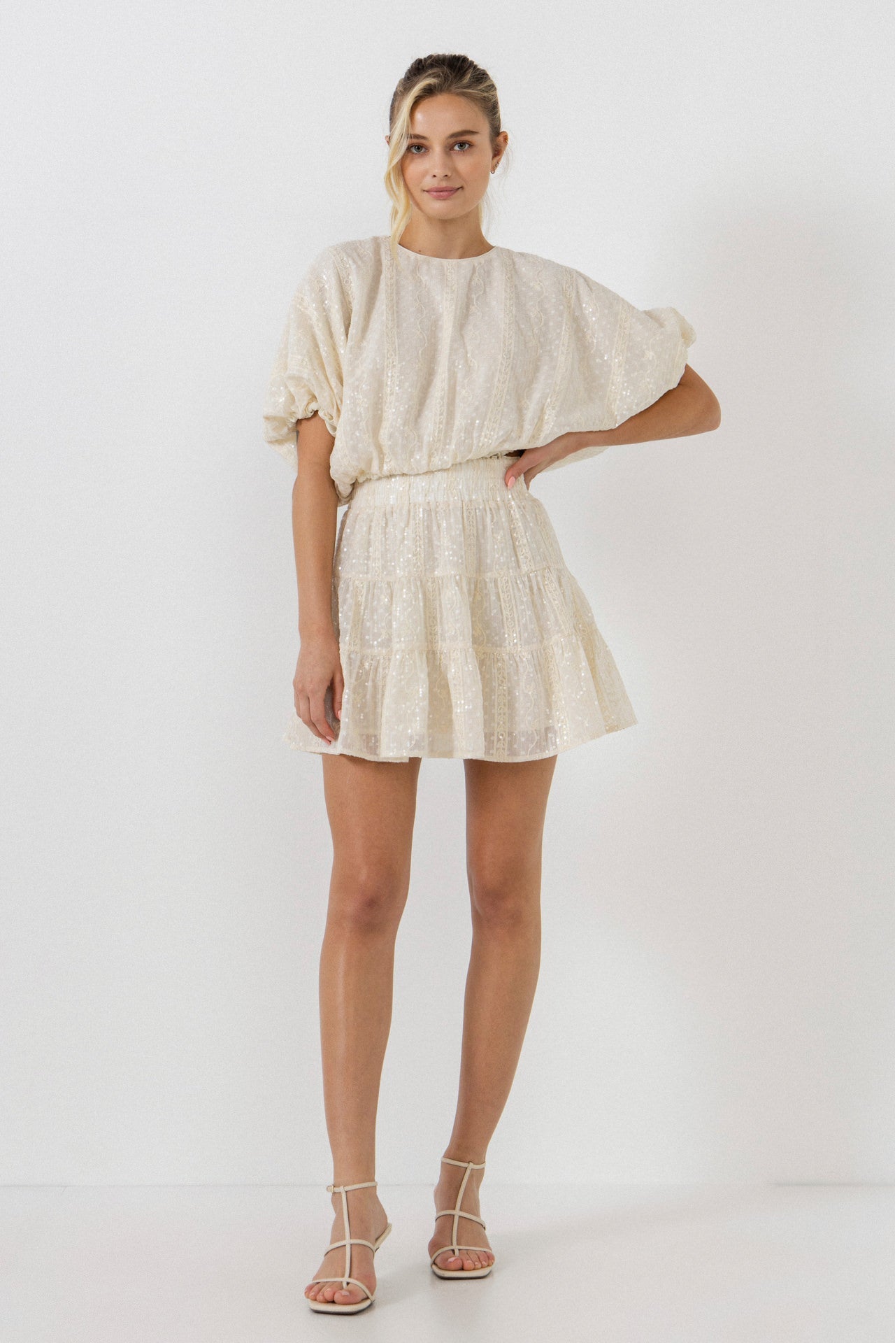 FREE THE ROSES - Embroidered Sequins Top - TOPS available at Objectrare