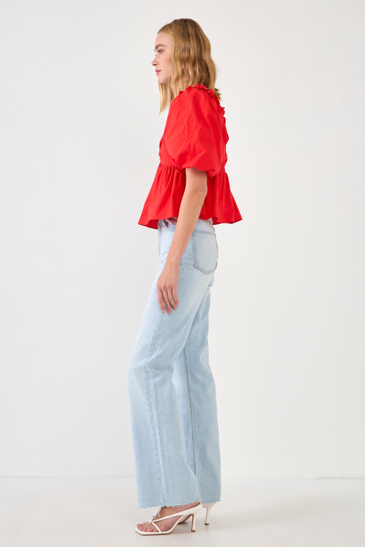 ENGLISH FACTORY - Sweet Heart To with Ruffle Detail - TOPS available at Objectrare