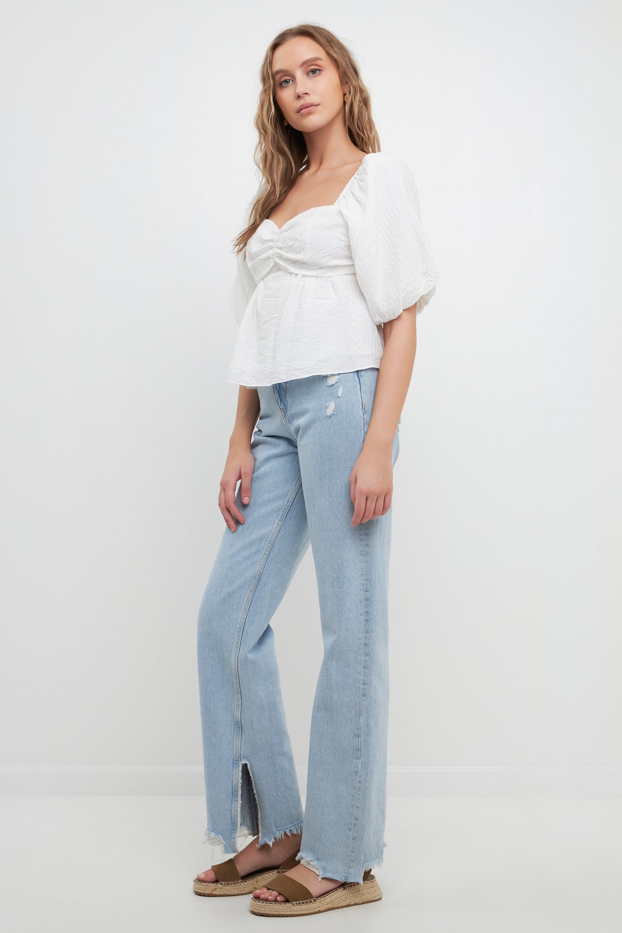 FREE THE ROSES - Textured Back Tied Top - TOPS available at Objectrare