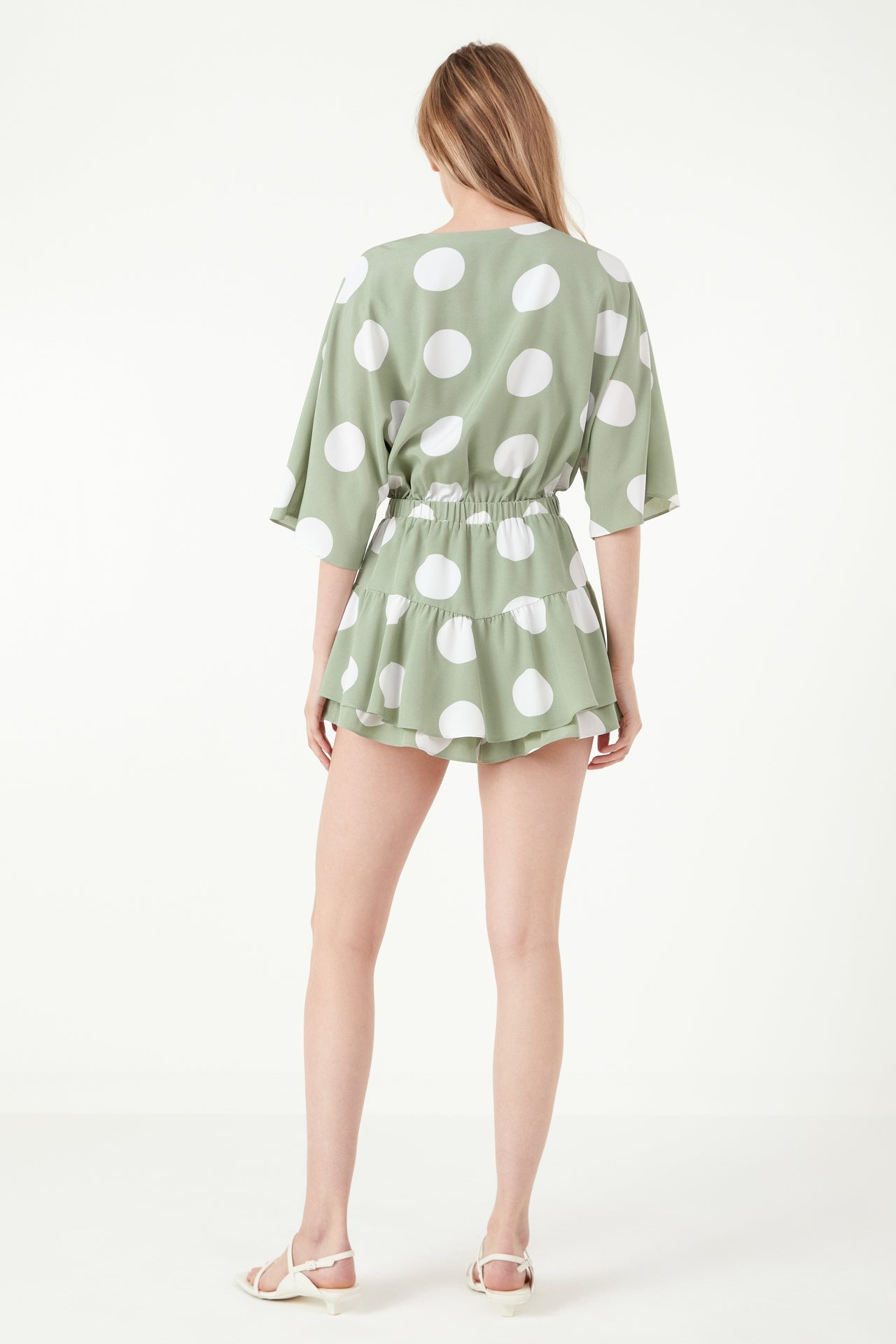 FREE THE ROSES - Knotted Front Romper with Ruffle - ROMPERS available at Objectrare