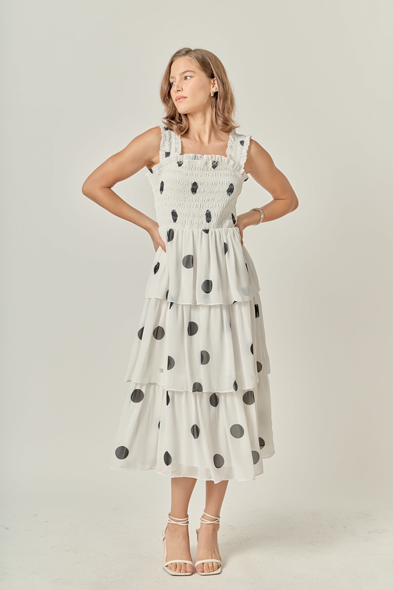 ENGLISH FACTORY - Polka-dot Midi Dress - DRESSES available at Objectrare