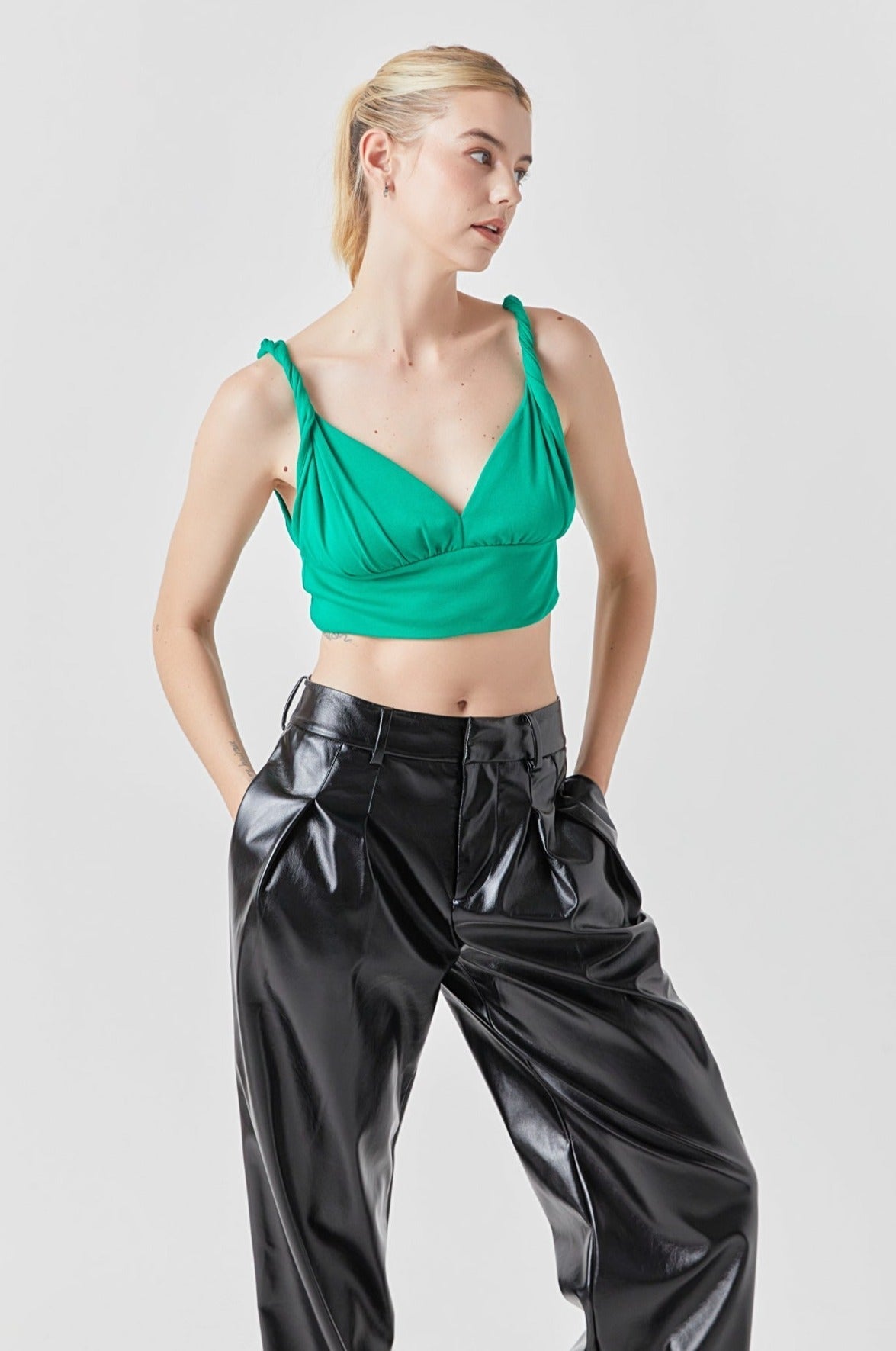 GREY LAB - Twisted Strap Tank Top - CAMI TOPS & TANK available at Objectrare