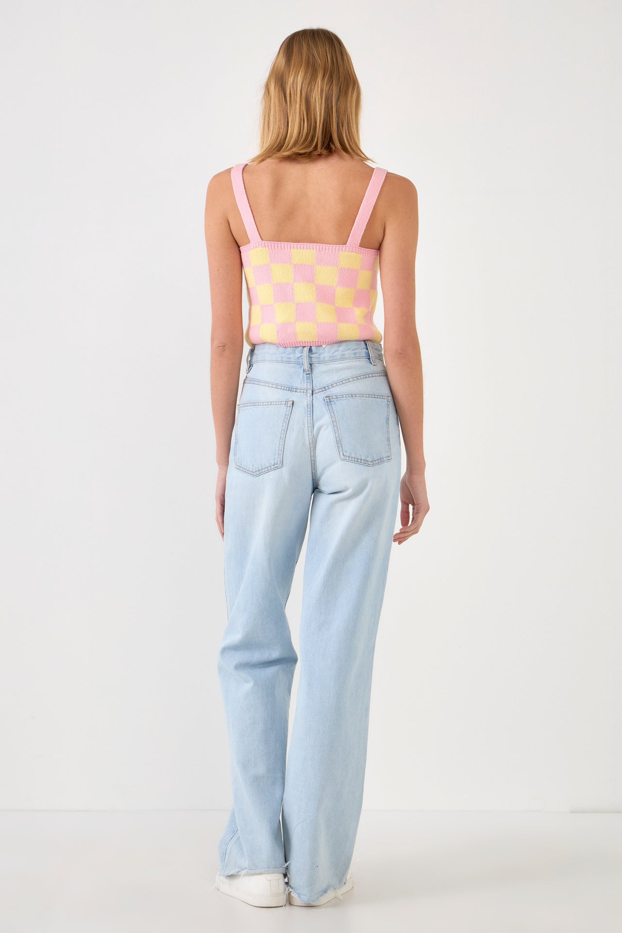 ENGLISH FACTORY - WOMEN CHECKERED KNIT SHIRT - SWEATERS & KNITS available at Objectrare